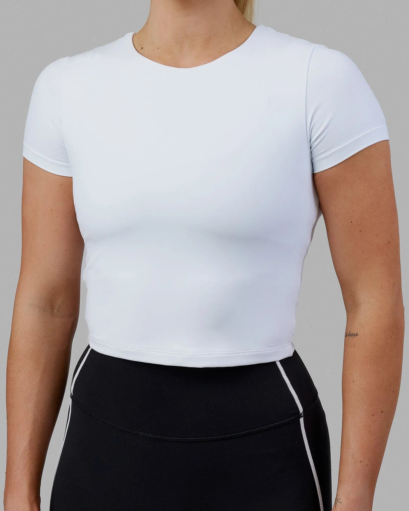 Staple Cropped Tee - White