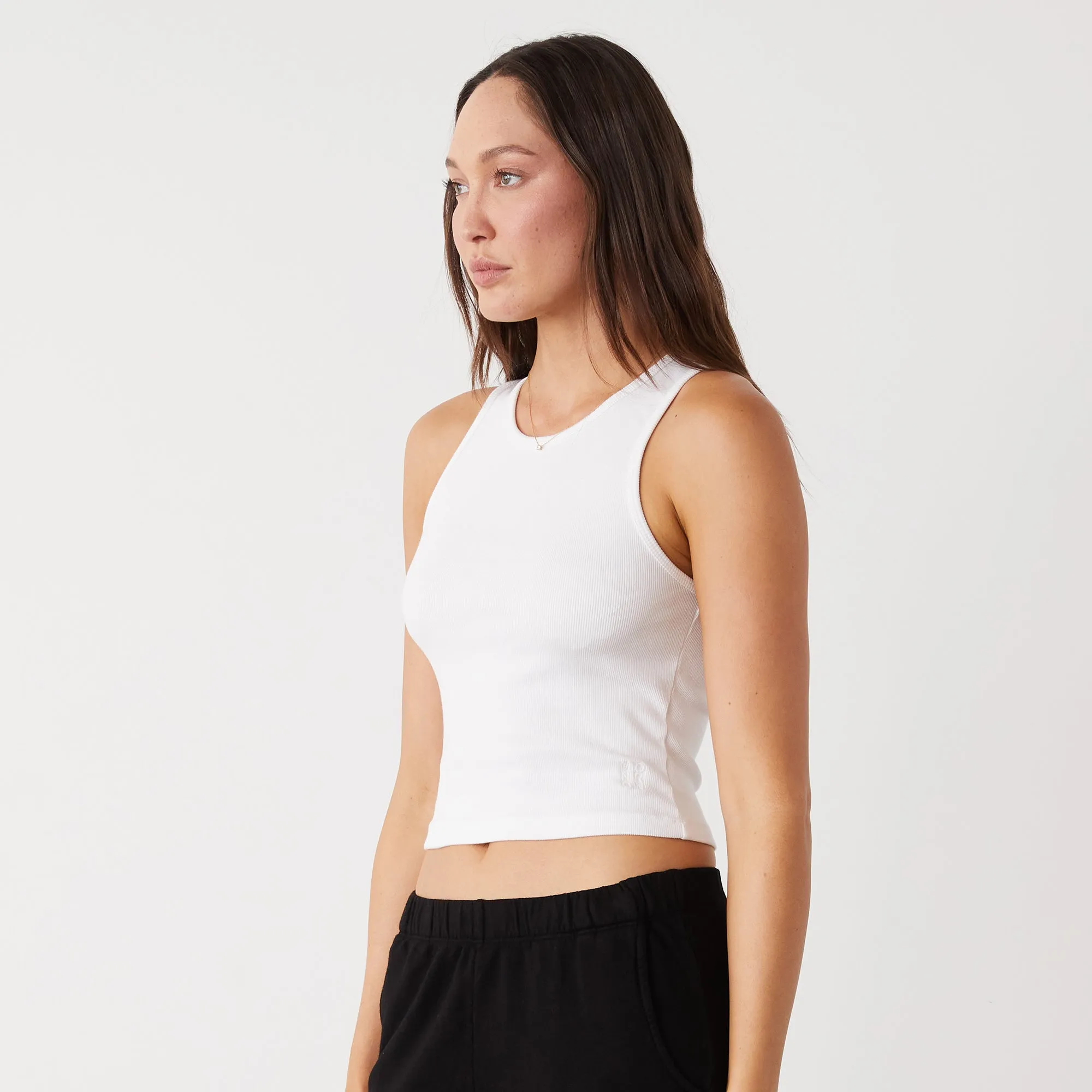 Supimaluxe Rib Crop High Neck Tank