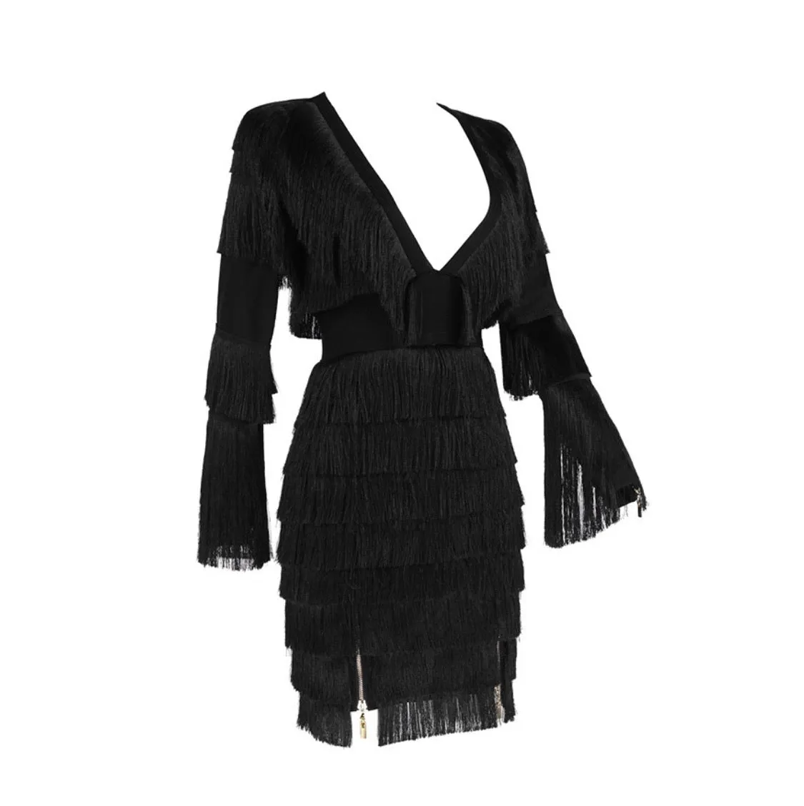 Tassel Fringe Mini Dress (3 Colors)