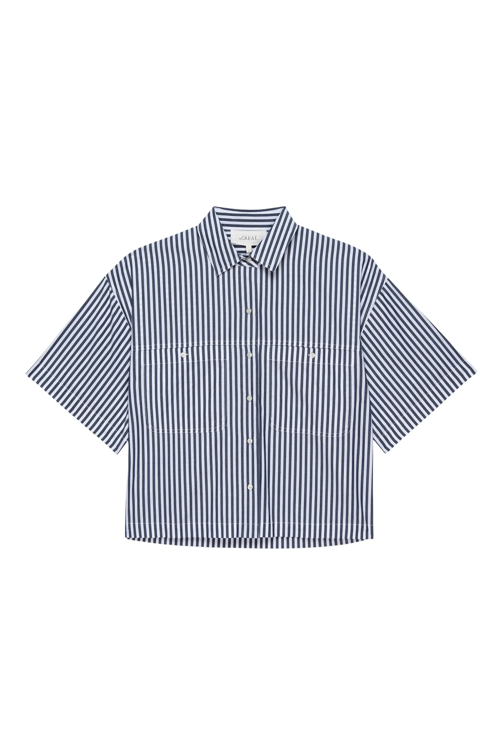 The Great Atlas Shirt in Navy Studio Stripe