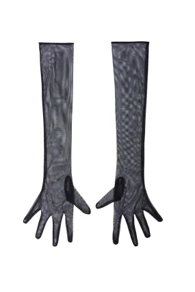 TULLE GLOVES BLACK