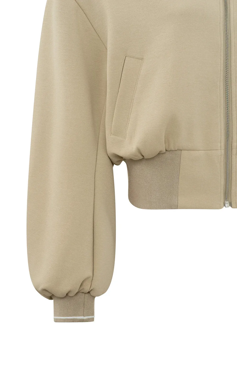 Yaya Jersey Structured Cropped Jacket